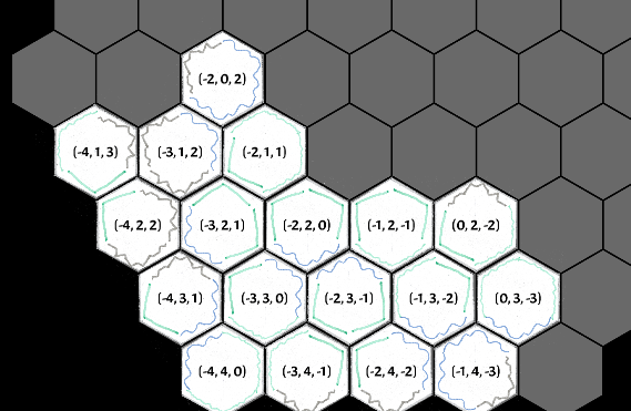 Picture of tiles placed next to eachother, each with distinct edges which are new